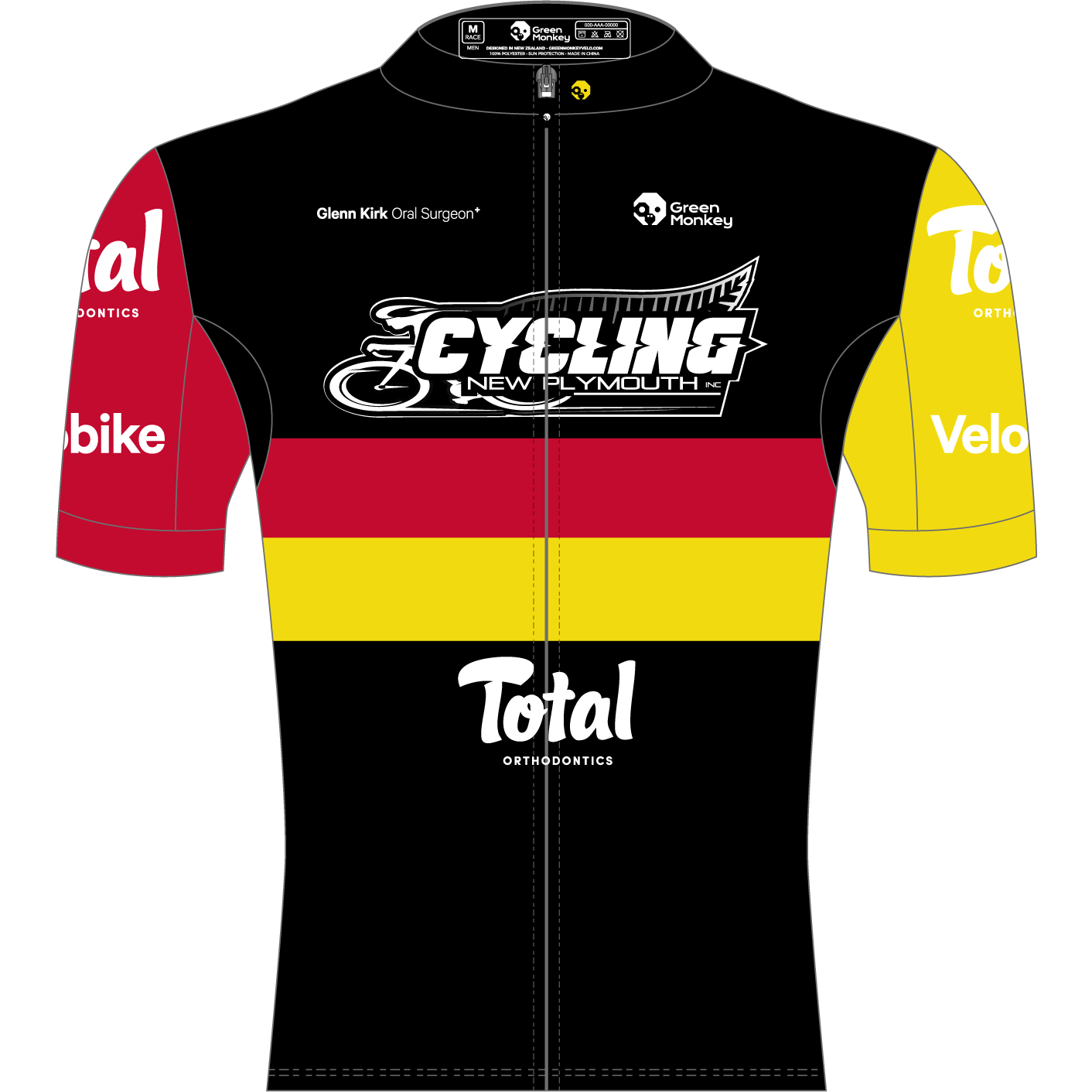 Cycling New Plymouth Aero Jersey Green Monkey Velo