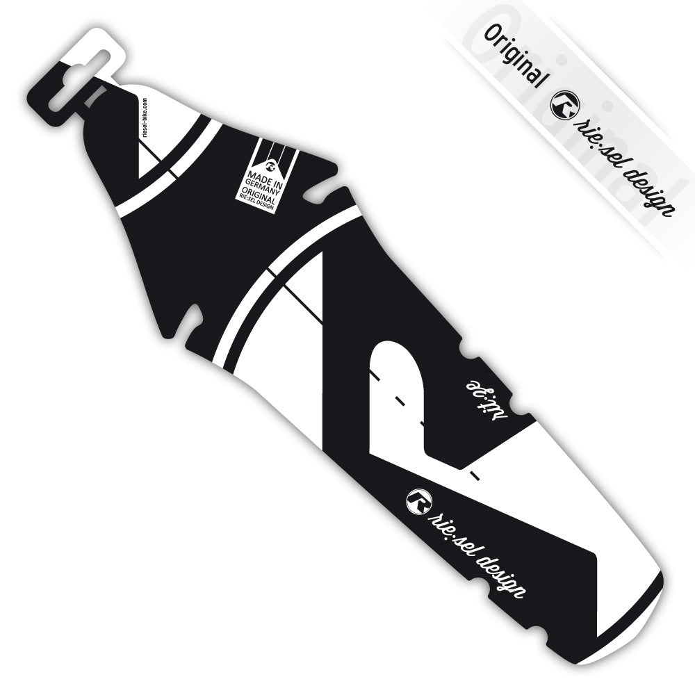 Black and White Rear Fender - Green Monkey Velo