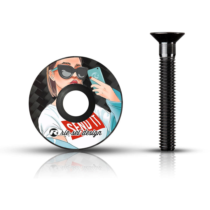 Carbon Stem Cap SEND IT GIRL
