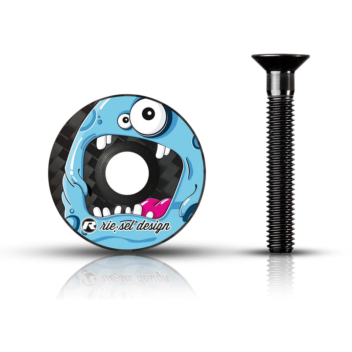 Carbon Stem Cap MONSTER BLUE