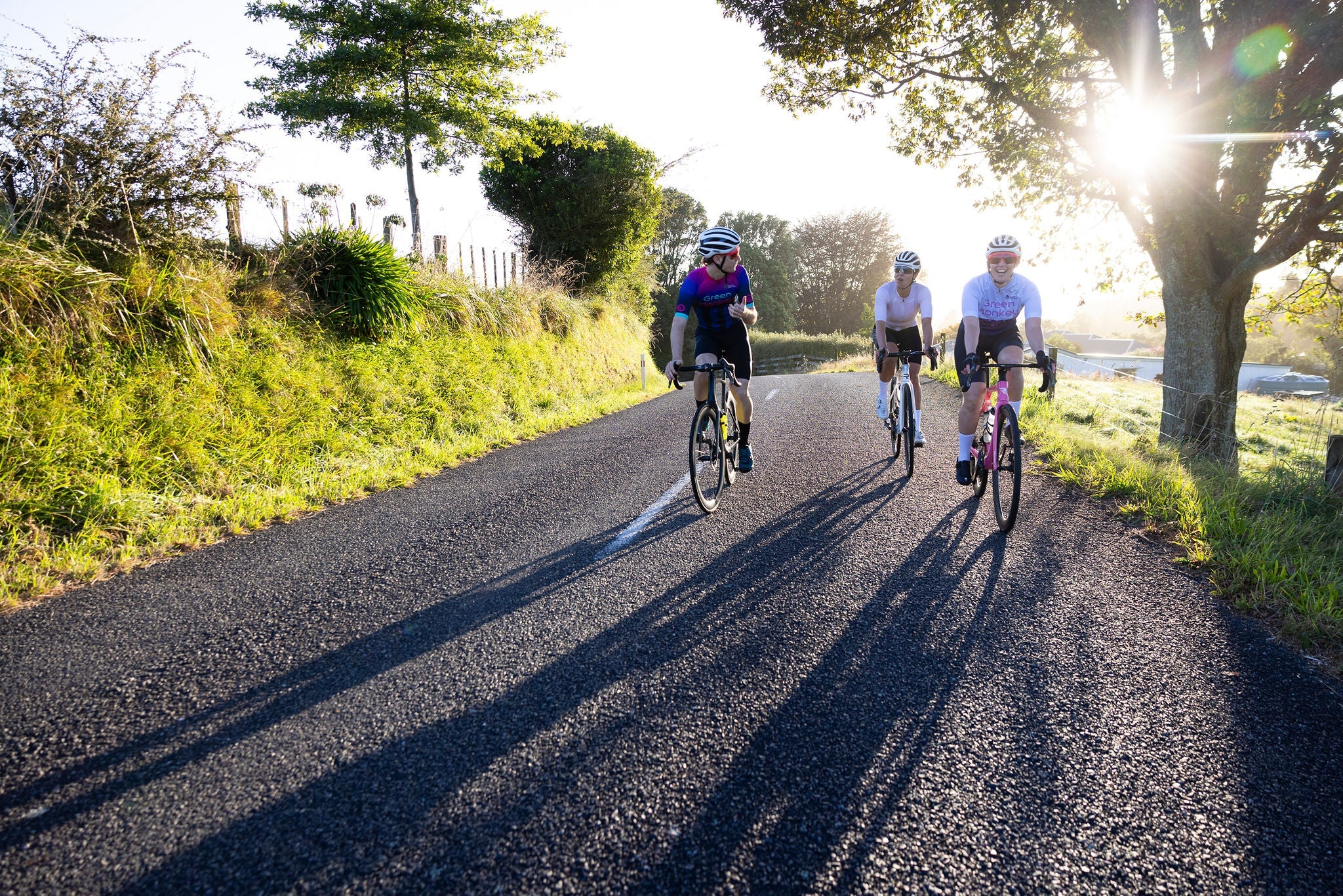 Cycling in the early morning in Cambridge with GreenMonkey riders 