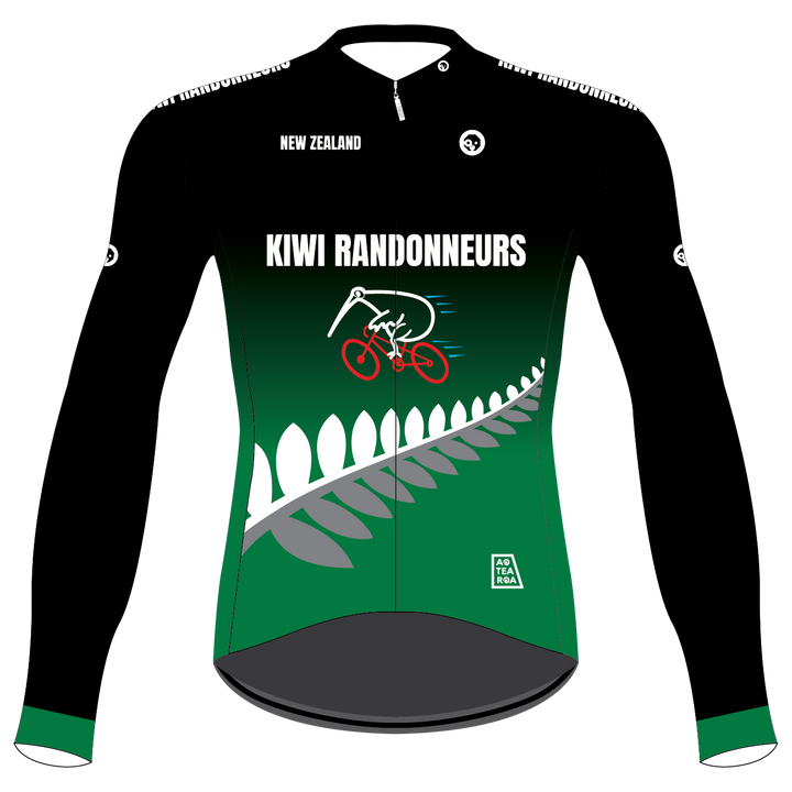 Kiwi Randonneurs Pro Jersey (J08) Long Sleeves - GREEN
