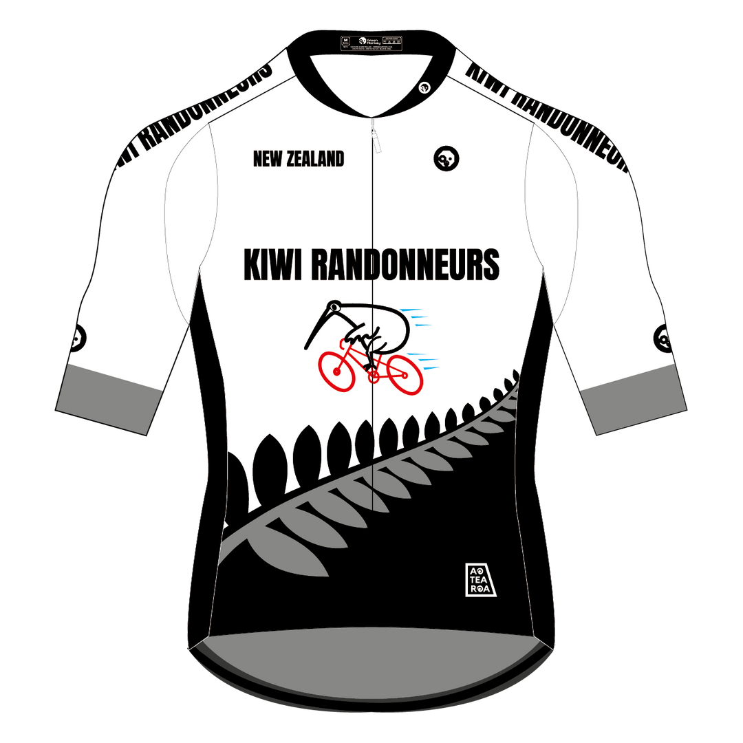 Kiwi Randonneurs Pro Jersey (J08) - Black + White