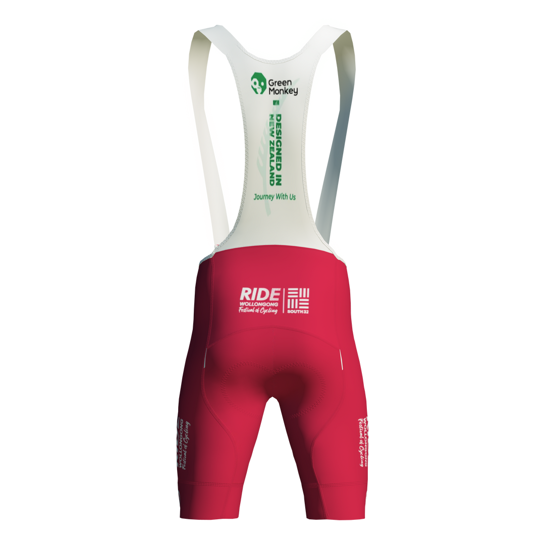 Wollongong Cycling Festival Bib shorts FULL PRINT RED