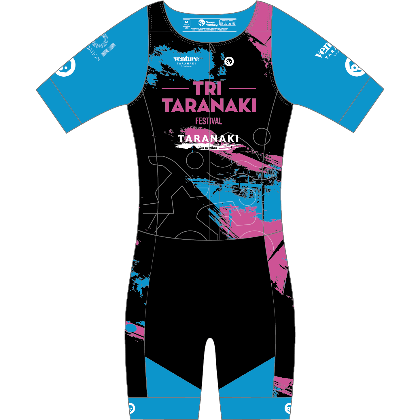 TRI TARANAKI FESTIVAL TRI-SUIT WITH SLEEVES – GREENMONKEY VELO