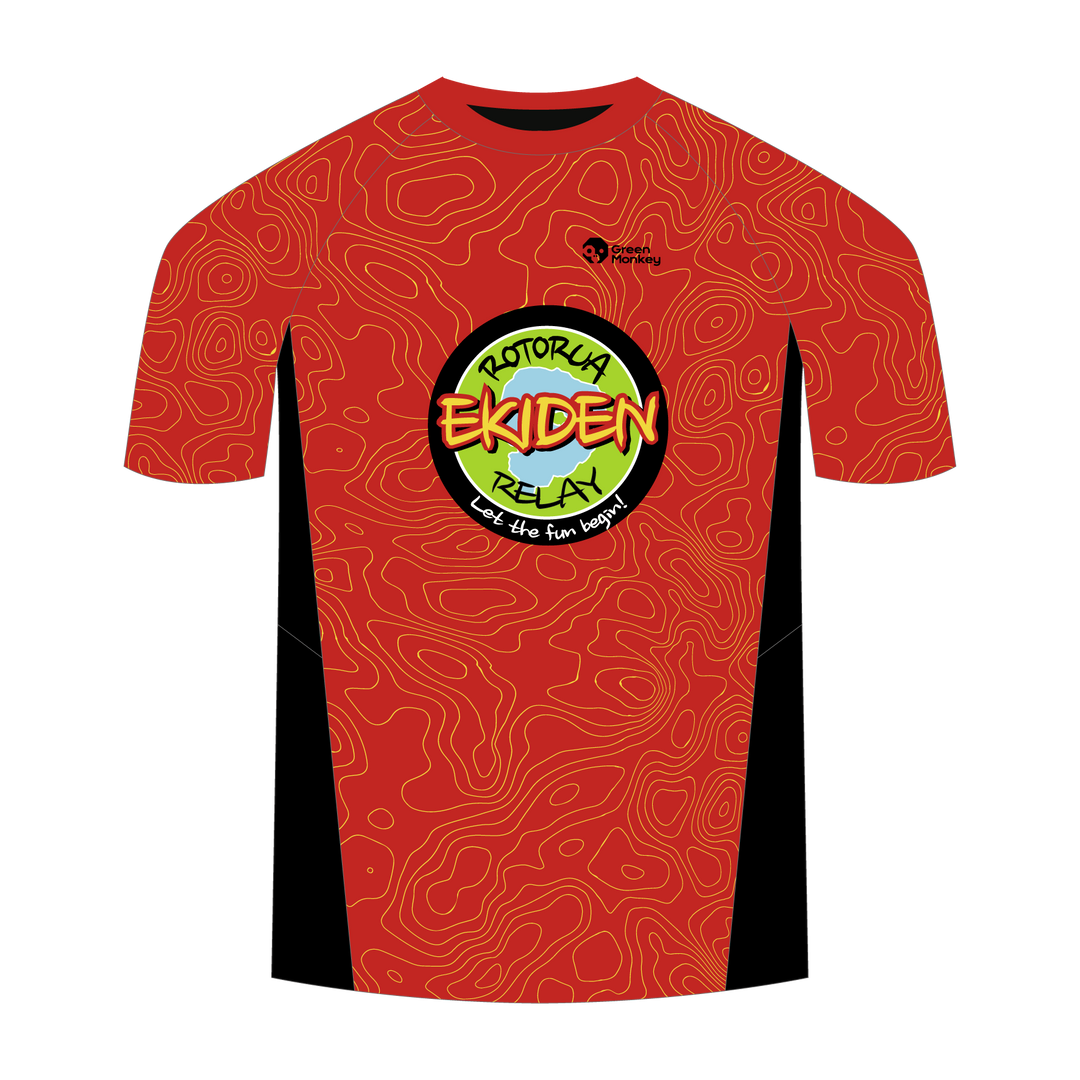 2019 EKIDEN Official Running T-shirts - Green Monkey Velo