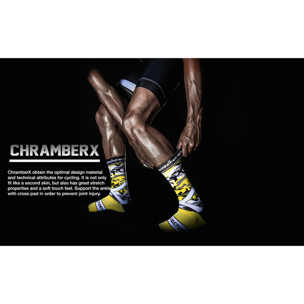 Yellow ChramberX Socks - Green Monkey Velo