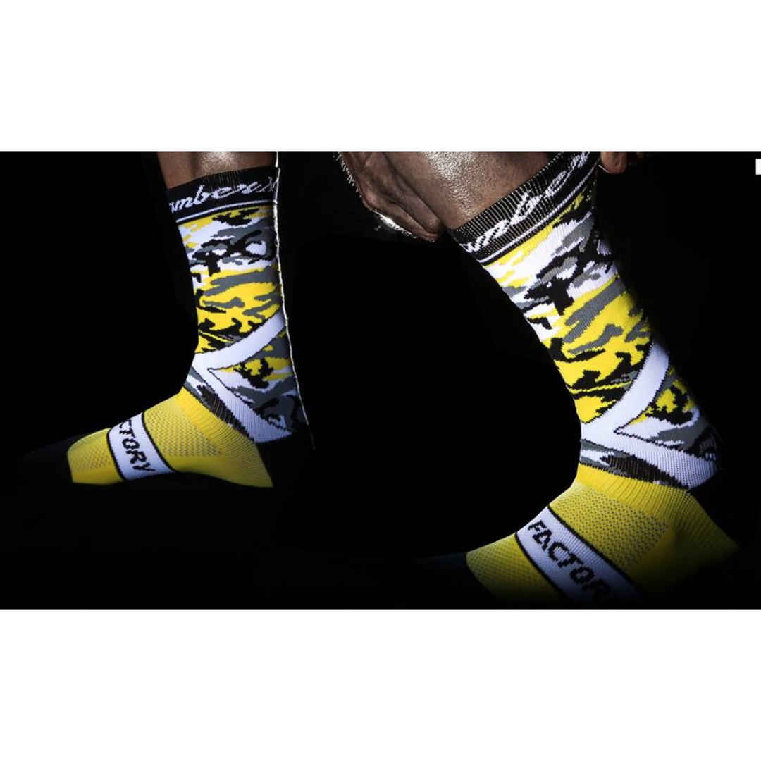 Yellow ChramberX Socks - Green Monkey Velo