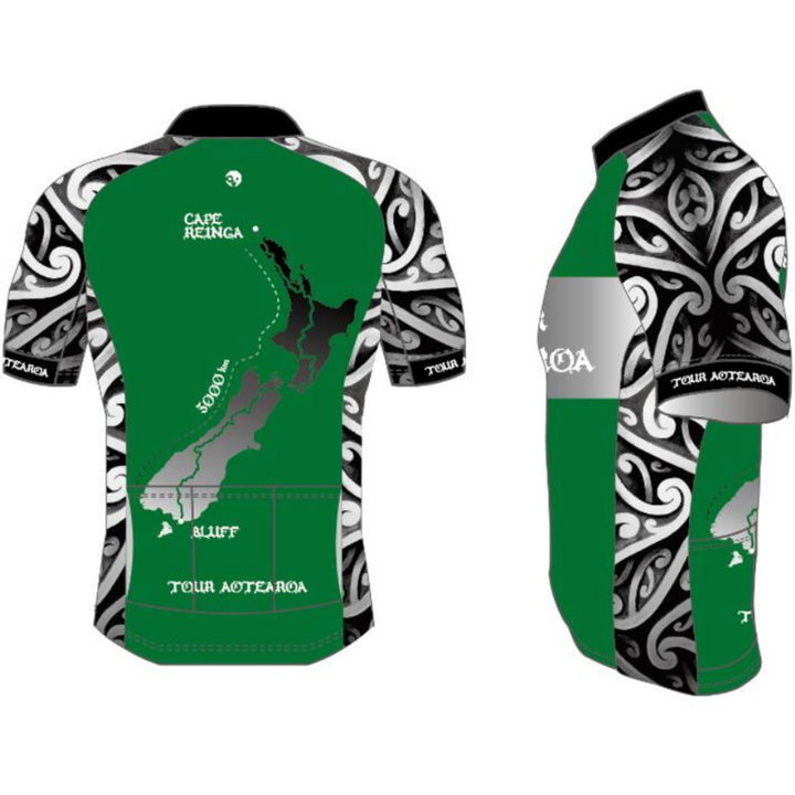 Tour Aotearoa road style jersey - Green Monkey Velo