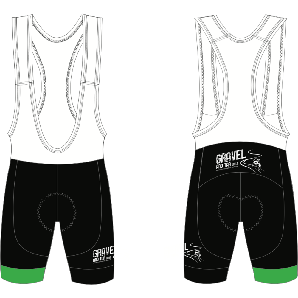 GRAVEL & TAR BIB SHORTS - Green Monkey Velo