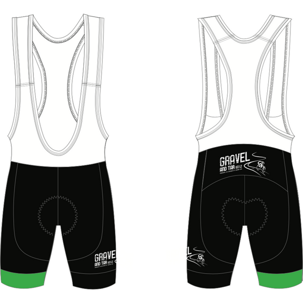 GRAVEL & TAR BIB SHORTS - Green Monkey Velo