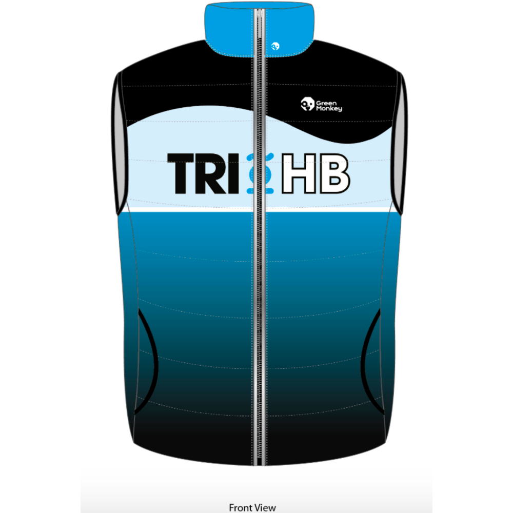TRI HB PUFFER VEST - Green Monkey Velo