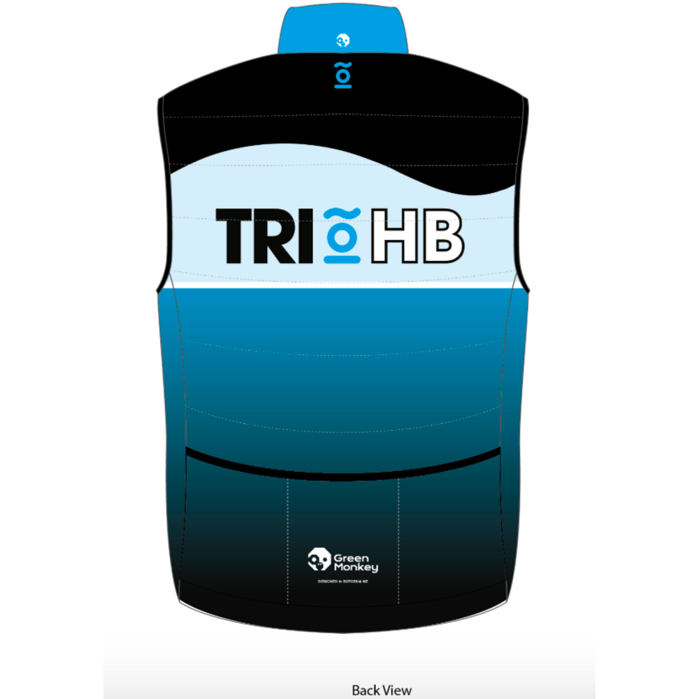 TRI HB PUFFER VEST - Green Monkey Velo