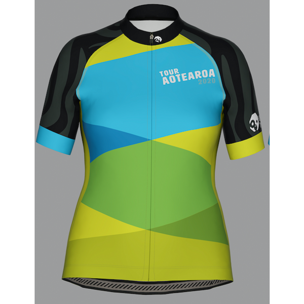 CROSSINGS - Tour Aotearoa 2020 Womens Jersey - Green Monkey Velo