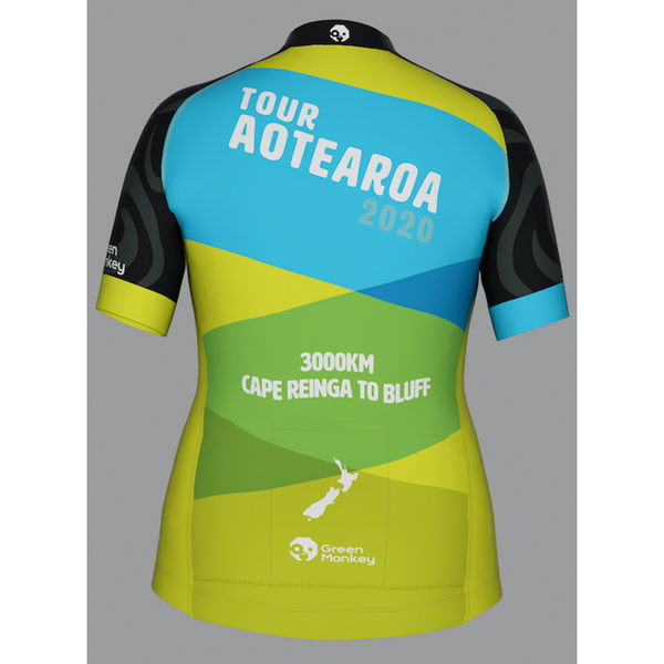 CROSSINGS - Tour Aotearoa 2020 Womens Jersey - Green Monkey Velo