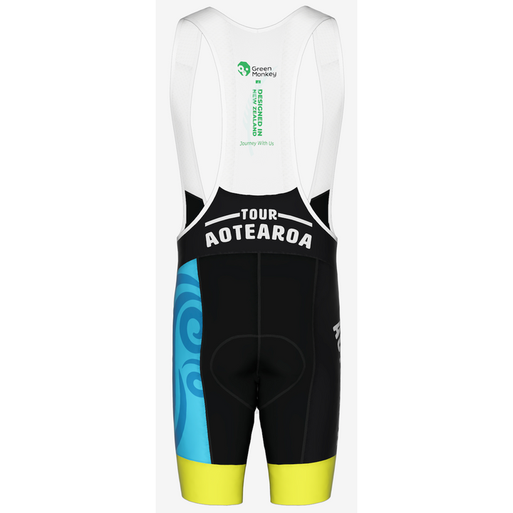 CROSSINGS - Tour Aotearoa 2020 Mens Bib Shorts - Green Monkey Velo