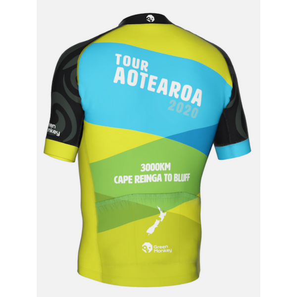 CROSSINGS - Tour Aotearoa 2020 Mens Jersey - Green Monkey Velo