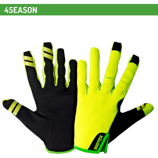 4 Season Total Touch Full Finger Gloves - Green Monkey Velo