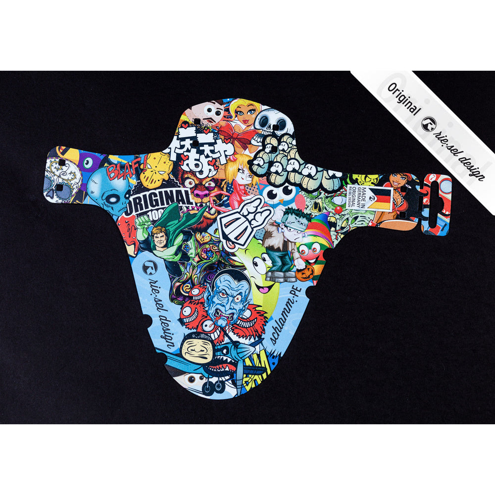 Stickerbomb MTB Mud Guard - Green Monkey Velo
