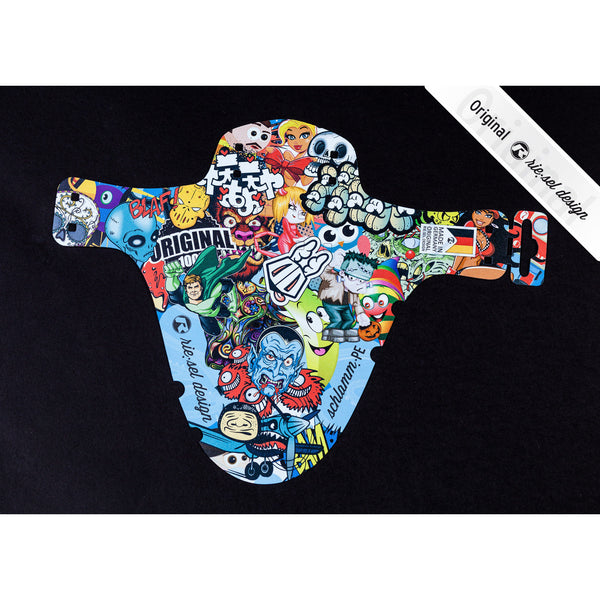 Stickerbomb MTB Mud Guard - Green Monkey Velo