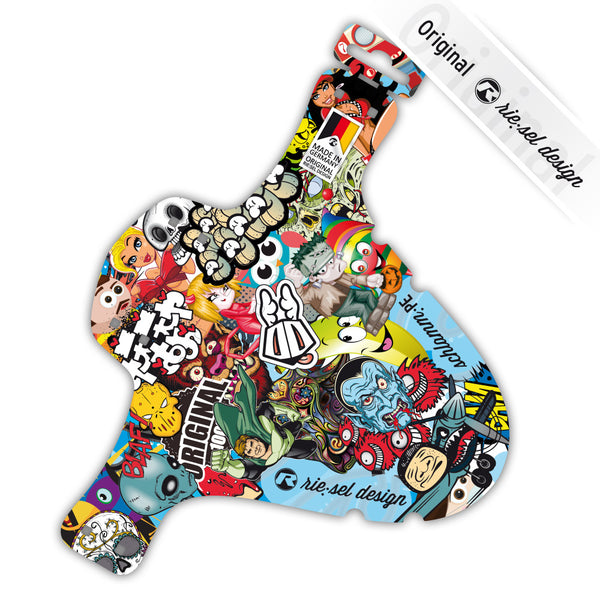 Stickerbomb MTB Mud Guard - Green Monkey Velo